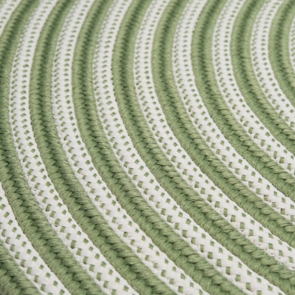 Colonial Mills Thai Basil Green 5ft Round Braided‎ Rug Reversible Brand New - Picture 2 of 5
